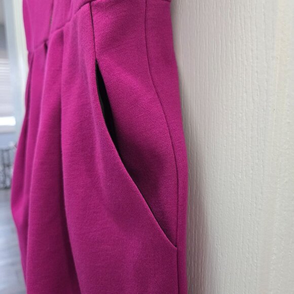 Cynthia Steffe Strapless Dress With Front Zipper Pleated Waist Size 2  Fuchsia - Picture 6 of 12